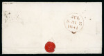 Stamp of Great Britain » 1840 2d Blue (ordered by plate number) 1841 (Jul 30) entire to East Warriston, bearing 1840 2d. blue, Pl. 1, RI-RJ, pair