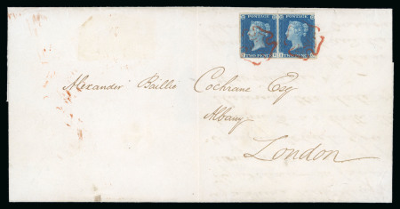 Stamp of Great Britain » 1840 1d Black and 2d Blue "May Dates" 1840 (May 18) entire to London bearing 1840 2d blue pl.1 TB