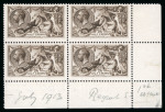 Stamp of Great Britain » King George V » 1913-19 Seahorse Issues 1913 Waterlow 2s6d Vandyke brown, mint block of four from the lower right of the sheet