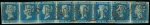Stamp of Great Britain » 1841 2d Blue 1841 2d blue used group in a "Christmas tree" shape from a single and increasing size of multiple up to a strip of 12