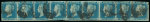 Stamp of Great Britain » 1841 2d Blue 1841 2d blue used group in a "Christmas tree" shape from a single and increasing size of multiple up to a strip of 12