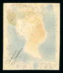 Stamp of Great Britain » 1841 2d Blue 1841 2d violet-blue RD with four large margins, mint large part o.g.
