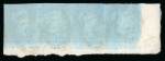 Stamp of Great Britain » 1841 2d Blue 1841 2d blue pl.4 TA-TD, state 2, mint and used horizontal strips of four from the lower-left corner of the sheet