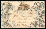 Stamp of Great Britain » 1840 Mulreadys & Caricatures » Caricatures 1841 (Feb 13) Spooner Envelope No. 4, addressed to an officer on board "H.M.S. ´Magicienne´ at Malta or elsewhere"
