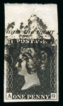 Stamp of Great Britain » 1840 1d Black and 1d Red plates 1a to 11 1840 1d black, a magnificent used "set" of the 12 plates from 1a -11