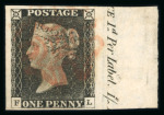 Stamp of Great Britain » 1840 1d Black and 1d Red plates 1a to 11 1840 1d black, a magnificent used "set" of the 12 plates from 1a -11