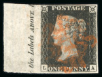 Stamp of Great Britain » 1840 1d Black and 1d Red plates 1a to 11 1840 1d black, a magnificent used "set" of the 12 plates from 1a -11