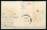 Stamp of Great Britain » 1840 1d Black and 1d Red plates 1a to 11 1840 1d black pl.1b FI on 1841 (Mar 12) wrapper sent from Scotland to Lubeck