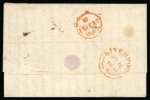 Stamp of Great Britain » 1840 1d Black and 1d Red plates 1a to 11 1840 (Jun 16) Folded letter from Liverpool through a forwarding agent in London to France with 1840 1d black