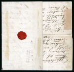 Stamp of Great Britain » 1840 1d Black and 1d Red plates 1a to 11 1840 (dated internally 10 April) entire letter from Newfoundland, then applied with an 1840 1d black CC pl.1a in the UK
