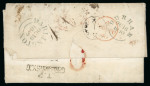 Stamp of Great Britain » 1840 1d Black and 1d Red plates 1a to 11 1840 (Oct 12) printed circular from Durham, bearing 1840 1d black pl. 4 EE, redirected to France