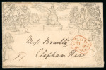 Stamp of Great Britain » 1840 Mulreadys & Caricatures » May Dates 1840 (May 2) 1d Mulready letter sheet (A175) used locally (four days prior to the official first day of use)