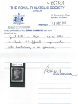 Stamp of Great Britain » 1840 1d Black V. R. Official 1840 1d. black VR Official, NL, imprimatur "After Hardening"
