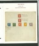 Stamp of Great Britain » Line Engraved Essays, Plate Proofs, Colour Trials and Reprints 1870 April- May colour trials for the 1/2d. bantam stamps, 8 proof impressions on archive page