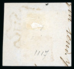 Stamp of Great Britain » 1840 1d Black and 1d Red plates 1a to 11 1840 1d. black pl.1a OE (worn Impression), good balanced margins all round, tied to small piece