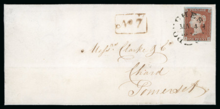 Stamp of Great Britain » Town Circular Datestamps 1842 (Mar 4) Entire letter from Dorchester to Sommerset,