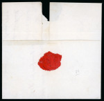 Stamp of Great Britain » 1840 1d Black and 1d Red plates 1a to 11 1840 (Dec 16) entire letter with 1840 1d black pl.3 NE, tied by the Newton Stewart purple-maroon Maltese Cross