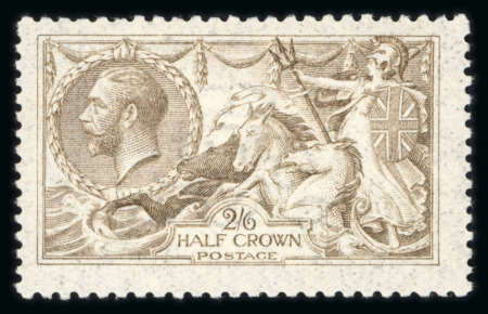 Stamp of Great Britain » King George V » 1913-19 Seahorse Issues 1915 De La Rue 2/6d. chrome (very pale sepia brown) mint n.h.