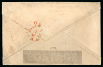 Stamp of Great Britain » 1840 Mulreadys & Caricatures » 1d Lettersheets and Envelopes 1840 (Jul 31) 1d Mulready lettersheet from Grantham with red MC at right contrary to regulations, redirected