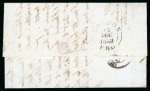 Stamp of Great Britain » 1841 1d Red 1843 (Dec) entire letter to France, rated "31" in manuscript,