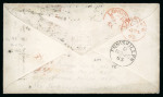 Stamp of Canada 1865 Envelope to England with 1859 12 1/2c green tied by Montreal duplex redirected to Ireland