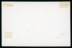 Stamp of Great Britain » 1855-1900 Surface Printed » 1865-67 Large Uncoloured Corner Letters, Wmk Large Garter & Emblems 1870 3d. die proof in mauve on white matt card, 60x90mm.