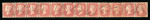 Stamp of Great Britain » 1854-70 Perforated Line Engraved 1864-79 1d. red, Pl. 142, AA-AL complete row of 12,