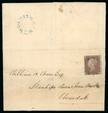 Stamp of Great Britain » Town Circular Datestamps 1848 (Dec 5) entire letter from Wolsingham to Weardale,