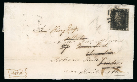 Stamp of Great Britain » 1840 1d Black and 1d Red plates 1a to 11 1840 1d. black, pl. 11, SK (roller flaw), good margins