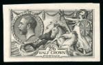 Stamp of Great Britain » King George V » 1913-19 Seahorse Issues 1913 Waterlow 2s6d imperf. colour trial in black on thin wove paper
