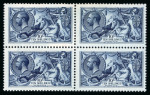 Stamp of Great Britain » King George V » 1913-19 Seahorse Issues 1913 Waterlow 10s indigo blue mint n.h. block of four
