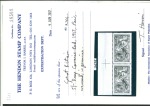 Stamp of Great Britain » King George V » 1913-19 Seahorse Issues 1913 Waterlow 5s deep carmine mint n.h. horizontal pair from the top of the sheet
