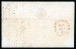 Stamp of Great Britain » Distinctive Maltese Cross Cancellations 1841 (Mar. 20) entire letter with 1840 1d black pl.9 KL cancelled by Manchester "fishtail" MC