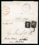 Stamp of Great Britain » Distinctive Maltese Cross Cancellations 1841 entire letter to settle,  bearing 1840 1d. black,