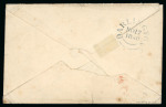 Stamp of Great Britain » 1840 Mulreadys & Caricatures » Caricatures 1840 Fores’s Musical Envelope, No.2, from Darlington to Bath, with ‘’Heighington Penny Post’’ handstamp on front, bearing 1d black