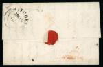 Stamp of Great Britain » 1840 1d Black and 1d Red plates 1a to 11 1841 (Mar 19) entire letter (reduced) from Hitchin to the Cape of Good Hope, bearing 1840 1d black pl. 5