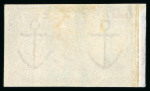 Stamp of Great Britain » 1855-1900 Surface Printed » 1867-83 High Values 1882 £5 orange, AD, imperforate Imprimatur on blued paper