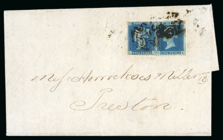 Stamp of Great Britain » 1840 2d Blue (ordered by plate number) 1842 (Nov 7) entire letter to Preston, bearing 1840