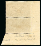 Stamp of Great Britain » King George V » 1913-19 Seahorse Issues 1915 De La Rue 2s6d seal brown mint n.h. vertical pair from the lower left of the sheet variety watermark inverted