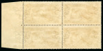 Stamp of Great Britain » King George V » 1913-19 Seahorse Issues 1915 De La Rue 2s6d very deep brown intense shade, a superb mint marginal block of four
