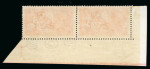 Stamp of Great Britain » King George V » 1913-19 Seahorse Issues 1915 De La Rue 5s pale carmine mint n.h. horizontal pair from the lower left corner of the sheet