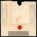 Stamp of Great Britain » 1840 Mulreadys & Caricatures » May Dates 1840 (8 May) 1d. lettersheet from Banbury to Kent, neatly showing three MAY 8 date stamps in red