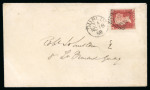 Stamp of Great Britain » 1854-70 Perforated Line Engraved 1864 1d. red pl. 79, variety imperforate on cover locally used in Dublin
