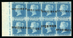 Stamp of Great Britain » 1841 2d Blue 1841 2d blue pl.3 FA/GD mint n.h. marginal inscriptional block of eight from the left of the sheet overprinted "SPECIMEN" type 1