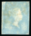Stamp of Great Britain » 1841 2d Blue 1841 2d blue pl.3 PI with four large margins and cancelled with a superb strike of the red MC