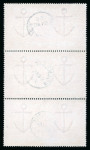 Stamp of Great Britain » 1855-1900 Surface Printed » 1867-83 High Values 1882 £5 Orange AK-AM on white paper in a reconstructed vertical strip of three