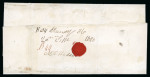 Stamp of Great Britain » 1840 1d Black and 1d Red plates 1a to 11 1840 1d black pl.6 RI-RL horizontal strip four and 1840 2d blue KA on entire from York to Kirkby Stephen
