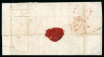Stamp of Great Britain » 1840 1d Black and 1d Red plates 1a to 11 1840 1d black pl.6 TF with three margins on entire, redirected with further 1d black pl.5