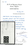 Stamp of Great Britain » 1840 1d Black and 2d Blue "May Dates" 1840 (May 9) entire to Manchester bearing a superb 1840 1d black pl.1a MH-NJ block of six