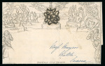 Stamp of Great Britain » 1840 Mulreadys & Caricatures » 1d Lettersheets and Envelopes 1843 (Jun 2) 1d Mulready lettersheet cancelled by a perfectly struck London "6" in MC